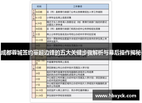成都蓉城签约塞超边锋的五大关键步骤解析与幕后操作揭秘